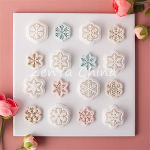 Christmas Snowflake Clay Cutters, Floral Polymer Clay Earring Cutters, Unique Clay Cutter, Clay Tools Clay Supplies Clay Molds