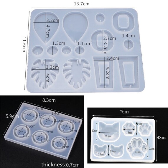 1Pcs Pendant Silicone UV Epoxy Resin Mold Handmade Earring Pendant Tool Resin Mo