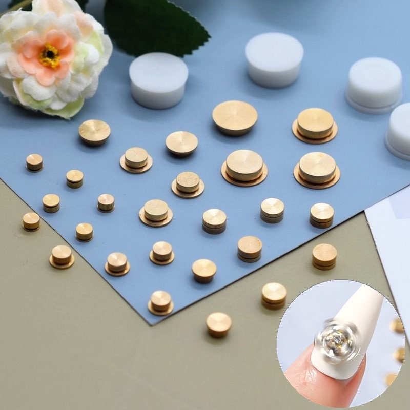 Angoily 2 Ensembles Mini Brads Colorés Fer Pour DIY De Fixations Ronde