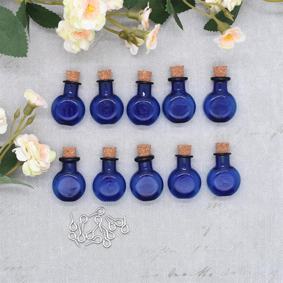 24 pezzi Mini bottiglia di vetro quadrata da 50 ml con tappi di sughero Bottiglie piatte quadrate trasparenti vuote Glycyrrhiza Dolci Sigillo per uso alimentare Fiale da 50 cc  15