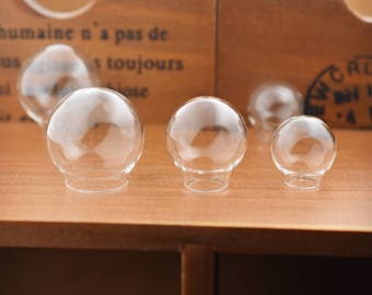 10pcs Wide mouth Glass globe Glass bubble Glass Vial Pendant Empty Glass dome Jewerly Making