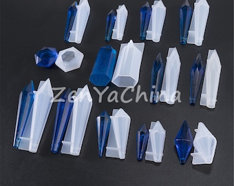 Crystal pendulum pendant with hole Silicone Mold jewelry tool UV epoxy resin molds Dried Flower Resin Decorative Craft