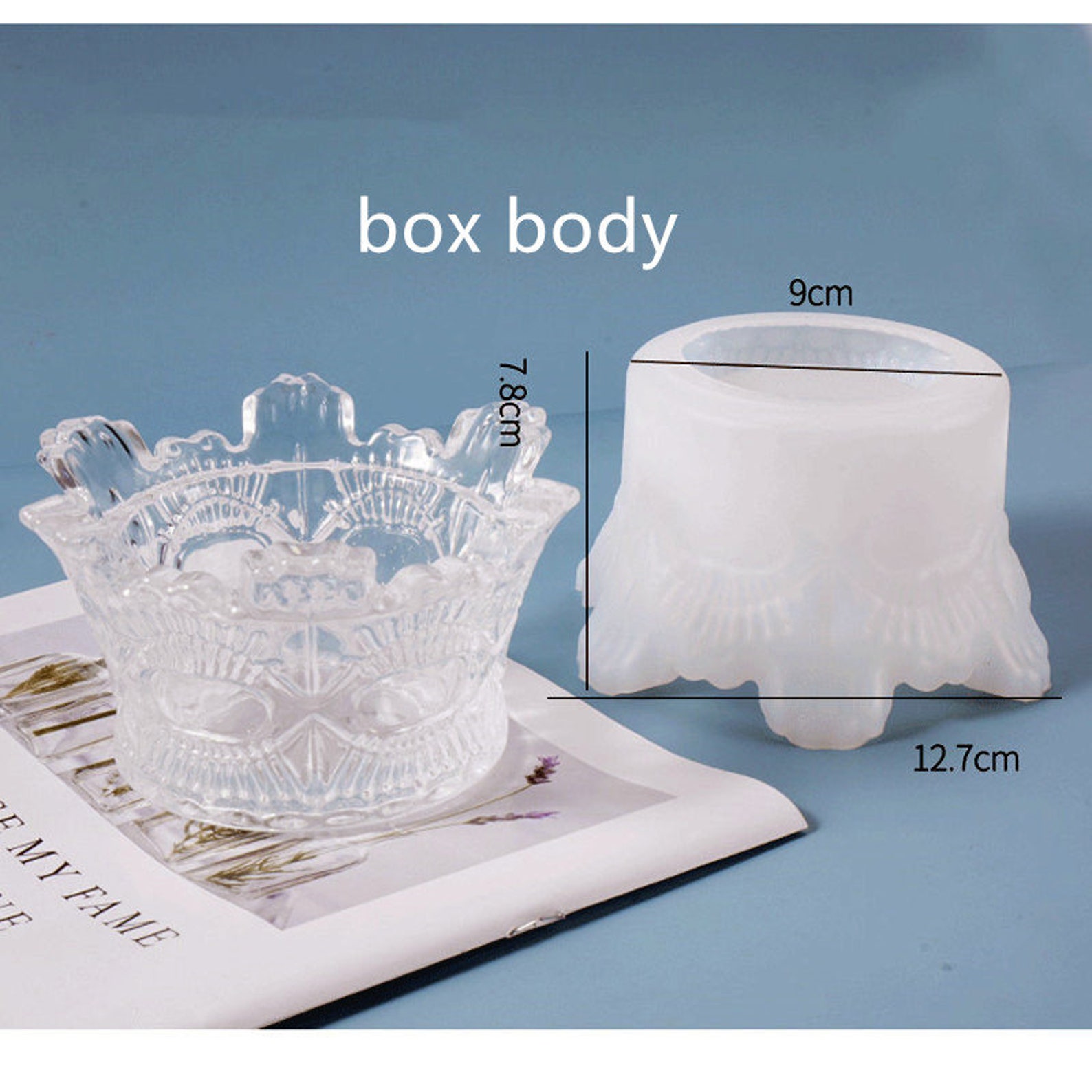 Exquisite crown Storage box Ornaments Resin Silicone Mould UV Etsy