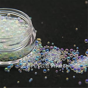 Mini Bubble ball beads 1-3mm mixed tiny beads for epoxy resin molds nail art glass globe filler 4 colors choose