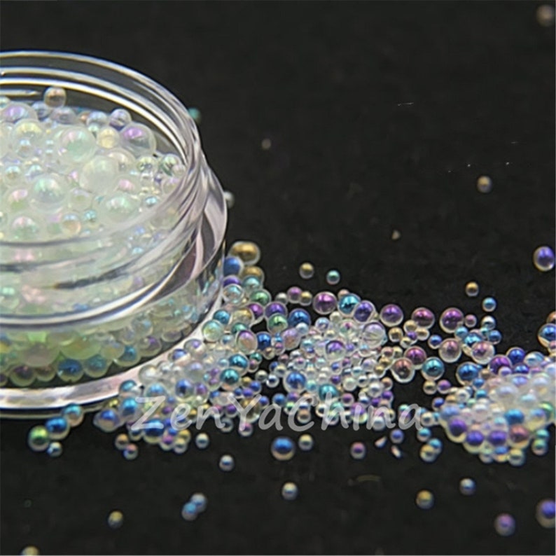 Mini Bubble ball beads 1-3mm mixed tiny beads for epoxy resin molds nail art glass globe filler 4 colors choose 