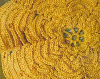 Rose Crochet Cushion