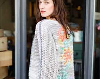 Padrão de Cardigan de Crochê | Padrão de crochê | Cardigã robusto | Crochê robusto