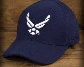 Casquette en sergé avec logo de l'US Air Force - Marine