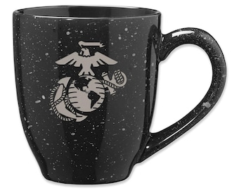 Mug de bistro gravé USMC EGA - Produit sous licence officielle
