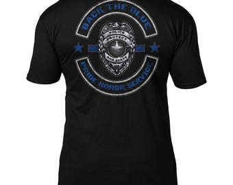 T-shirt « Back The Blue » : motif patriotique pour les forces de l’ordre