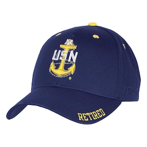 US Navy Hat Retired Senior Chief E-8 Twill - Officially Licensed