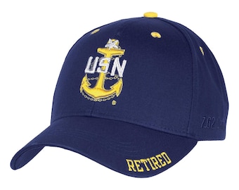 US Navy Hat Retired Senior Chief E-8 Twill - Officially Licensed