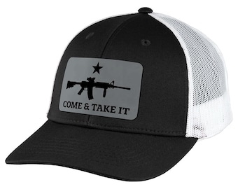 2nd Amendment Come & Take It Patch Trucker Hat by 7.62 Design