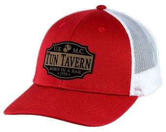 Casquette de camionneur USMC avec écusson du Corps des Marines des États-Unis (Tun Tavern Patch) par 7.62 Design
