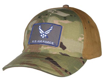 US Air Force Camo/Coyote Velcro Patch Cap