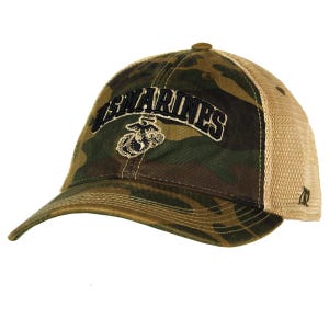 USMC Stretch Fit Camo Trucker Cap