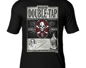 Double Tap Graphic T-Shirt, Gun-Fu Design