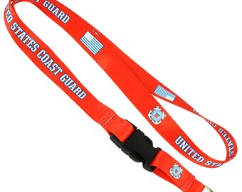 7.62 Design Coast Guard Orange Lanyard - Officially Licensed USCG Product