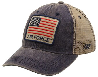 Casquette de camionneur vintage avec drapeau de l'US Air Force