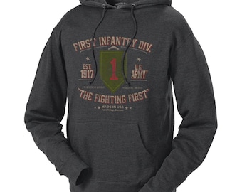 1st Infantry Division Retro United States Army Unisex US Army Hoodie
