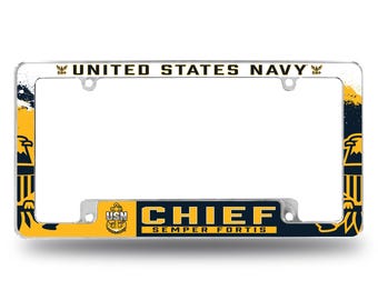 7.62 Design U.S. Navy Chief Petty Officer License Plate Frame - Officially Licensed
