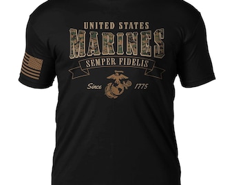 USMC MARPAT Arched Semper Fi 7.62 Design Battlespace Men's T-Shirt