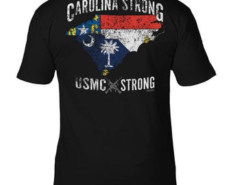 USMC 'Carolina Strong' 7.62 Design Battlespace Men's T-Shirt Black