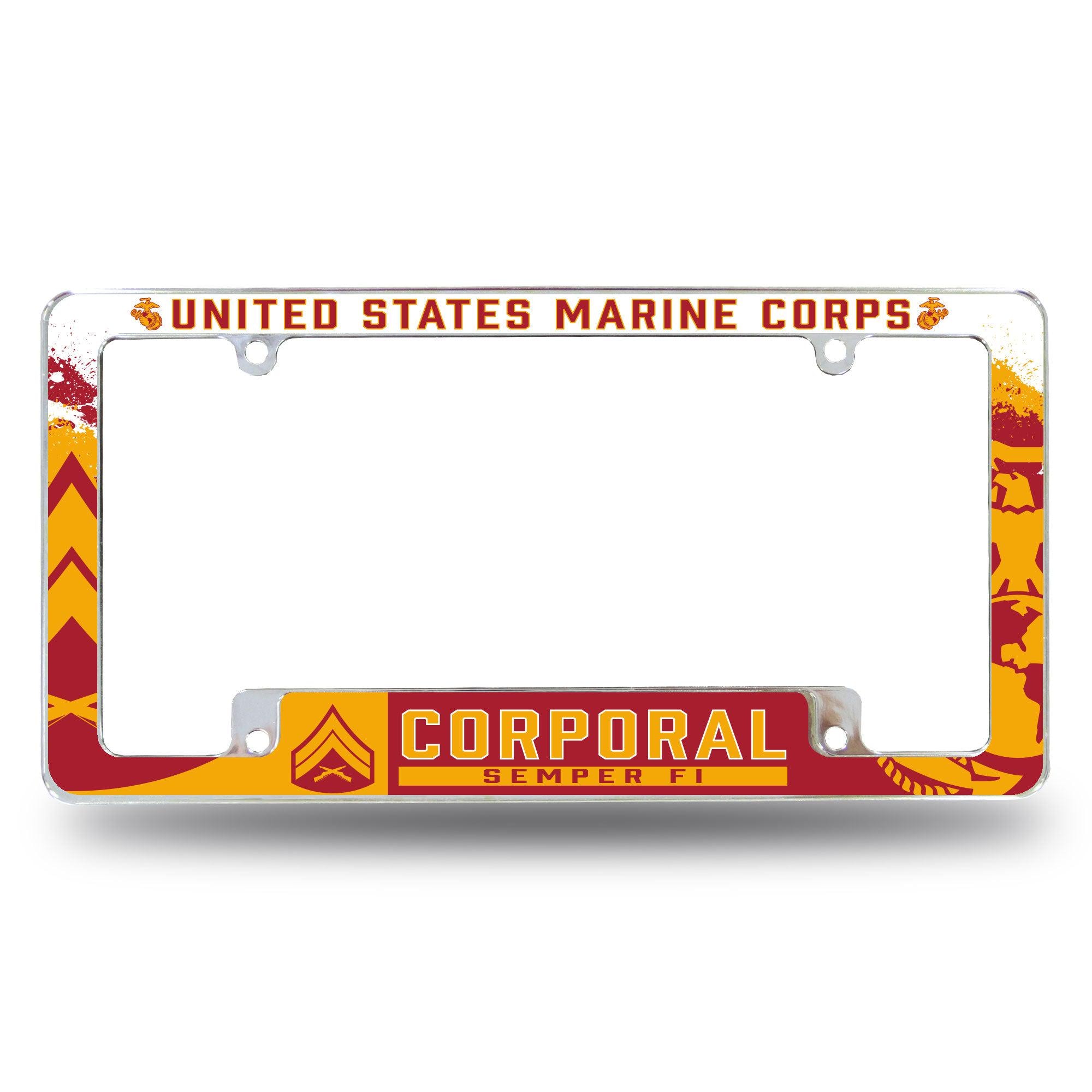Targa Portatarga Frontale In Plastica USMC Marine Corps – 3M, Made In USA