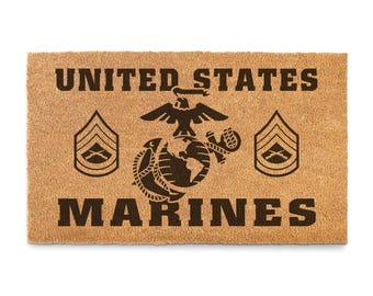 Paillasson en fibre de coco 18 x 30 pouces avec grade USMC - Fabriqué aux États-Unis
