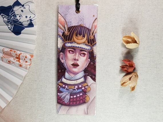 Samurai Bookmark Kabuto Laminated Bookmarks | Etsy