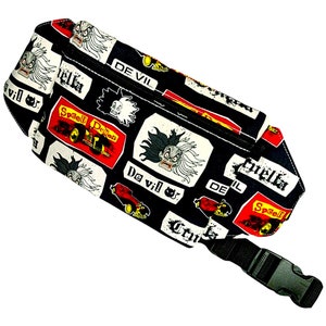 Cruella de Vil inspired hip bag, bum bag, fanny pack, belt bag