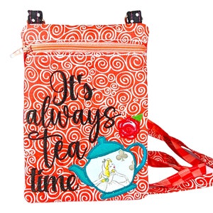 Alice in Wonderland inspired Everyday Essential Carry Cross Body Clutch Bag