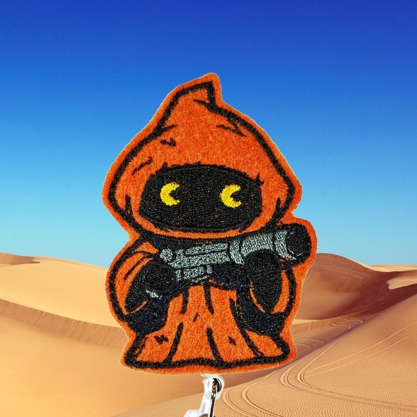 Jawa Inspired Retractable Badge Reel with Clear Vinyl Strap