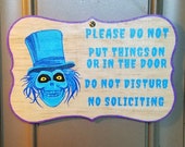 Haunted Mansion Hatbox Ghost inspired Sign