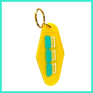 Vintage Disneyland People Mover inspired Vintage Motel style Key fob, snap tab, bag tag