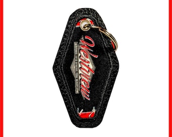 The Scarlet Witch Westview inspired Vintage Motel style Key fob, snap tab, bag tag