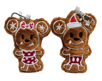 Mickey Minnie Lebkuchen Plätzchen Plüsch-Schlüsselanhänger, Schlüsselanhänger, Taschenanhänger, Squishy, Stofftier