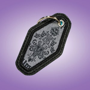 The Haunted Mansion inspired Vintage Motel style Key fob, snap tab, bag tag