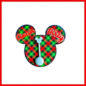 Christmas Mickey inspired Cruise stateroom or Dishwasher Magnet