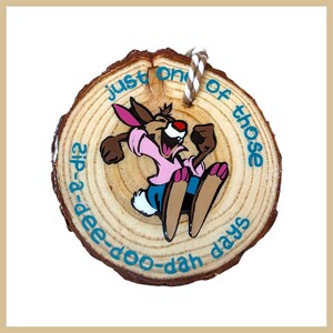 Splash Mountain Brer Rabbit inspired hand made wooden ornament
