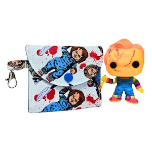 Chucky Horror 3-Pocket Accordion Innenreißverschluss, Druckknopfverschluss