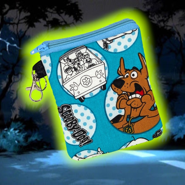 Scooby Doo Mystery Inc. Inspired Zipper Pouch, Bag, Change Purse