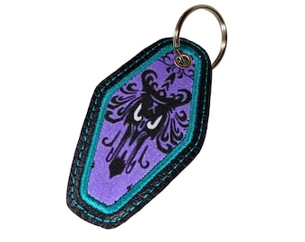 The Haunted Mansion inspired Vintage Motel style Key fob, snap tab, bag tag
