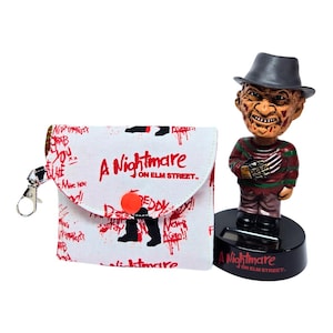 Nightmare Freddy Horror 3-Pocket-Ziehharmonika Innenreißverschluss, Druckknopfverschluss