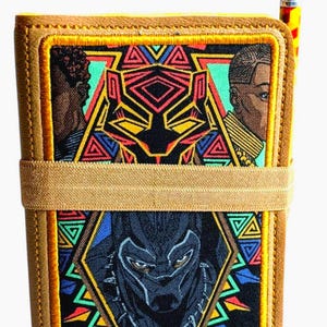 Personalized Black Panther-inspired Mini Composition Book Cover with Pencil and book