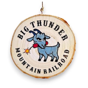 Big Thunder Mountain Railroad-inspired handmade wooden ornament