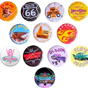 Disney California Adventure Carsland Radiator Springs inspired buttons