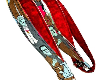 The Munsters inspired Lanyard, Keychain Wrist Strap