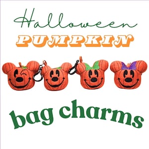 Winky Blinky Mouse Pumpkin Plush Key Chain, Key Fob, Bag Charm, Squishy, Plushie