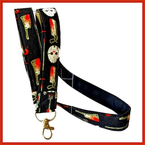 Friday the 13th Jason Voorhees Lanyard, Keychain Wrist Strap